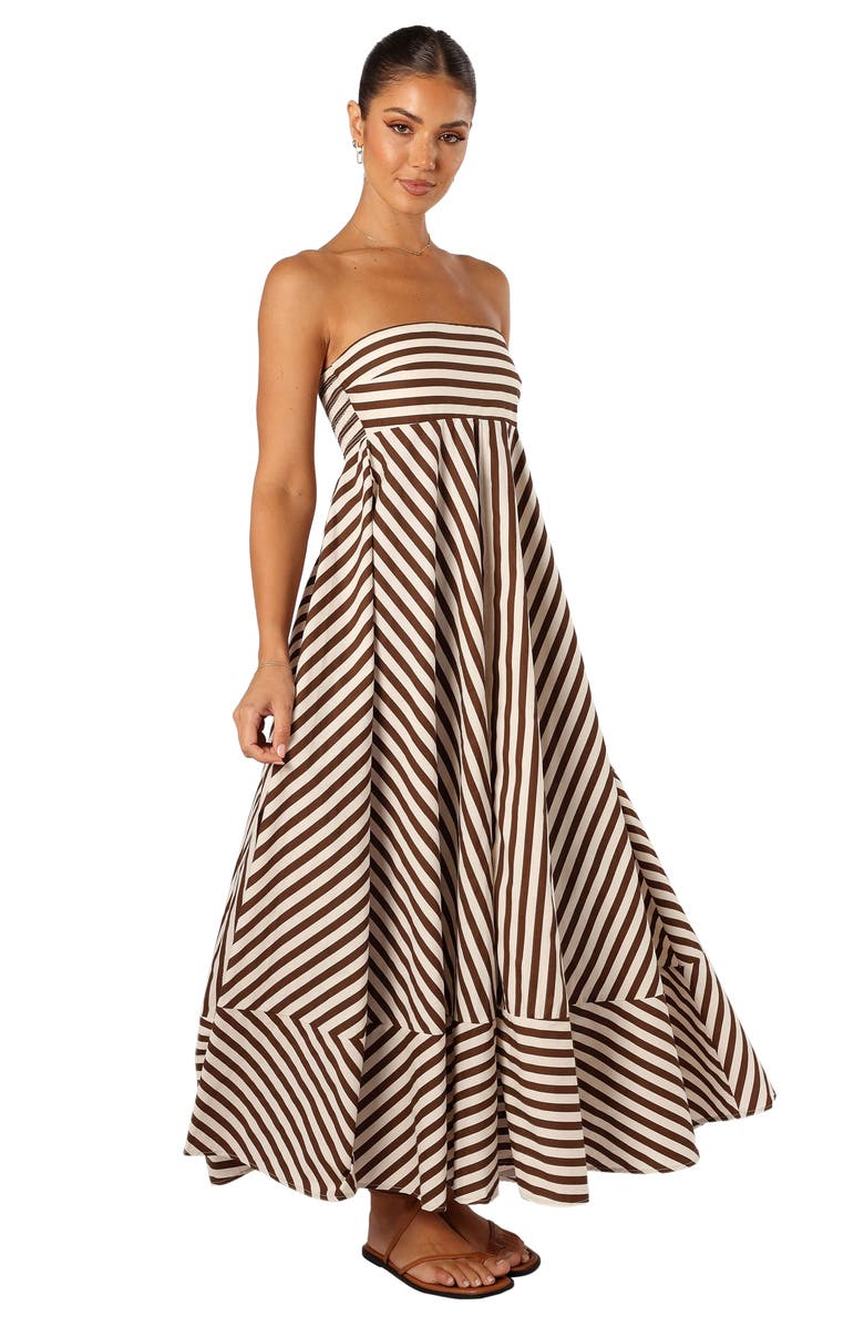 Petal & Pup Bowie Stripe Strapless Cotton Maxi Dress, Alternate, color, 
