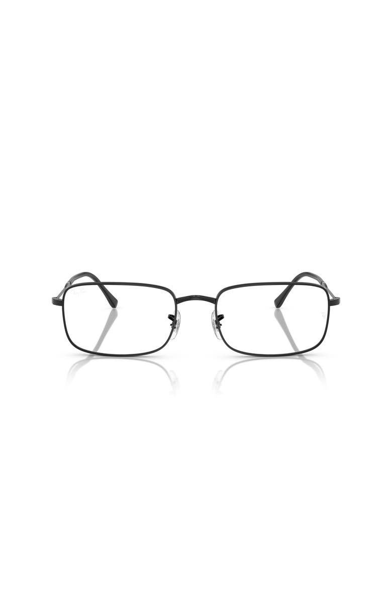 Ray-Ban 56mm Irregular optical glasses, Alternate, color, Black