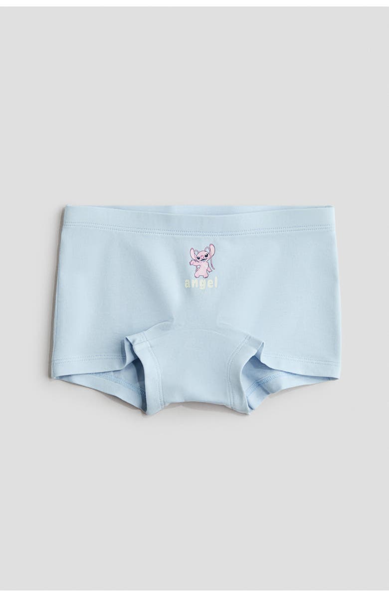H&M 5-pack cotton boxer briefs, Alternate, color, Light Blue/Lilo & Stitch