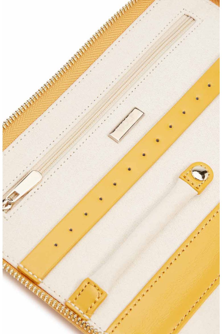 Maria Zip Jewelry Portfolio, Alternate, color, MUSTARD