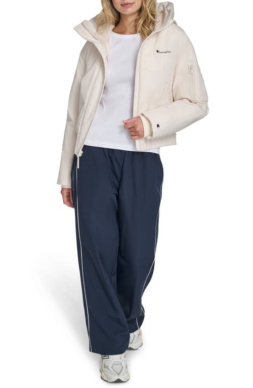 Champion Crop Ski Bomber Jacket In White