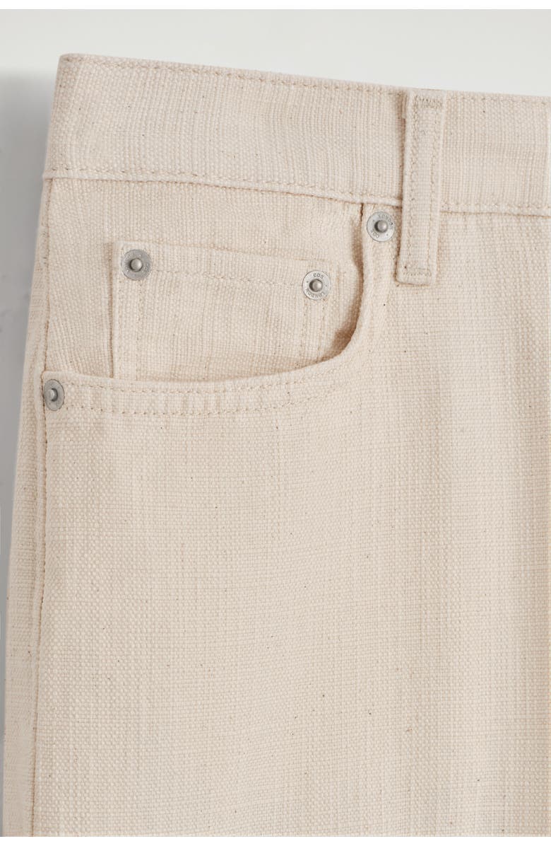 COS Chord Canvas Straight-Leg Jeans, Alternate, color, Chalk