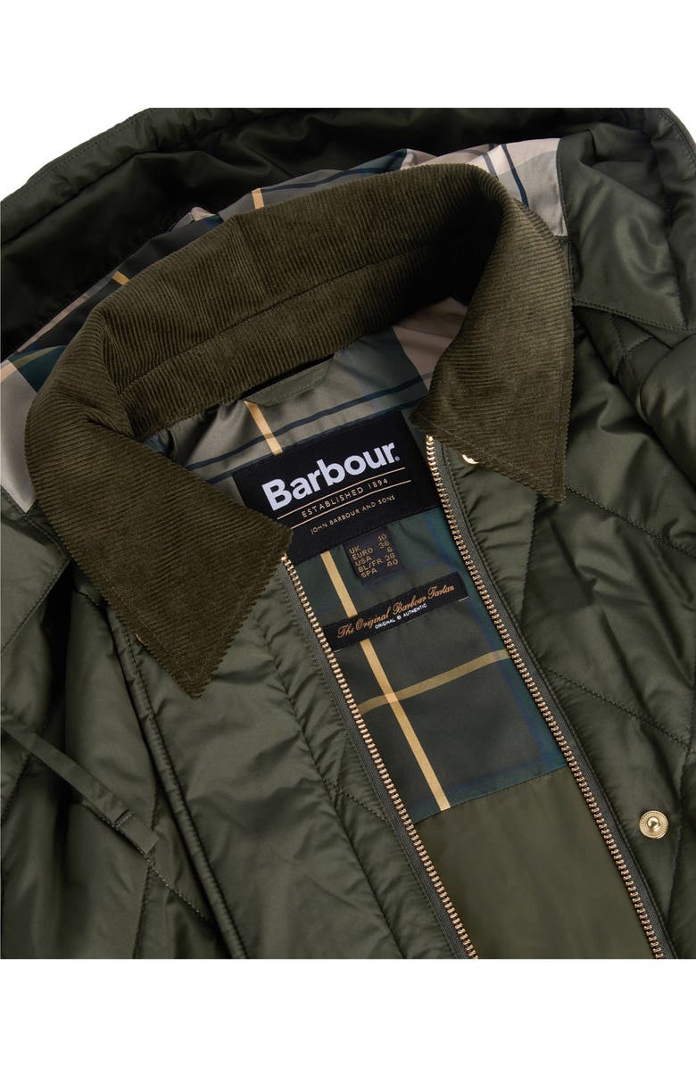 Barbour Meredith Quilted Coat, Alternate, color, Olive/ Ancient Tartan