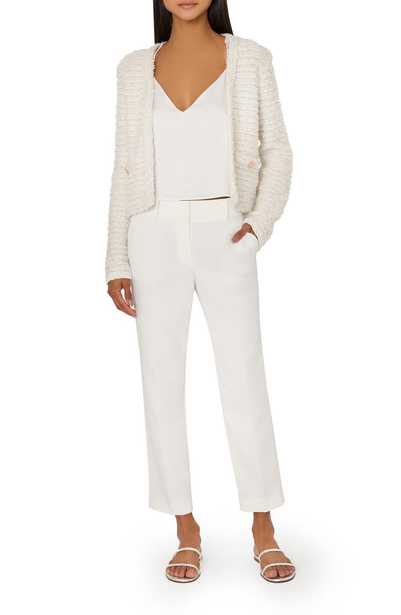 Milly Bouclé Crop Cardigan, Alternate, color, 