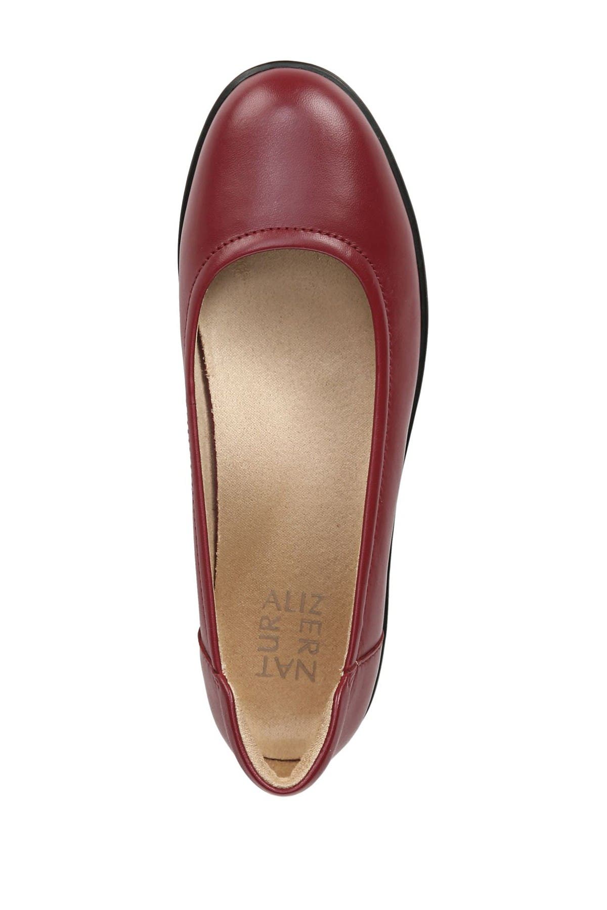 Flexy Leather Flat - Wide Width Available, Alternate, color, RED
