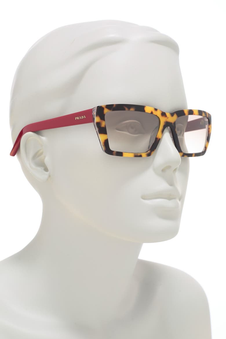 Millennial 57mm Rectangle Sunglasses, Alternate, color, BLUE