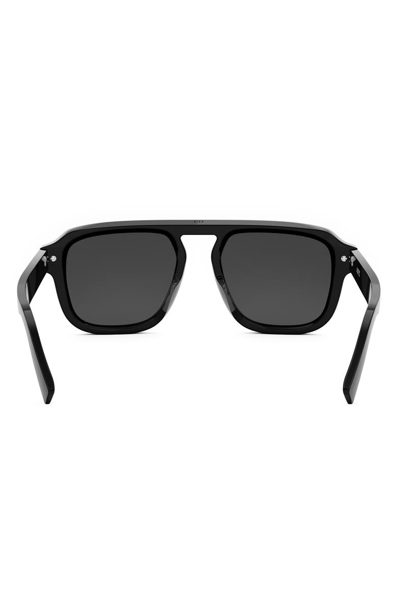 DIOR 'DiorBlackSuit S15I 52mm Rectangular Sunglasses, Alternate, color, Shiny Black / Smoke