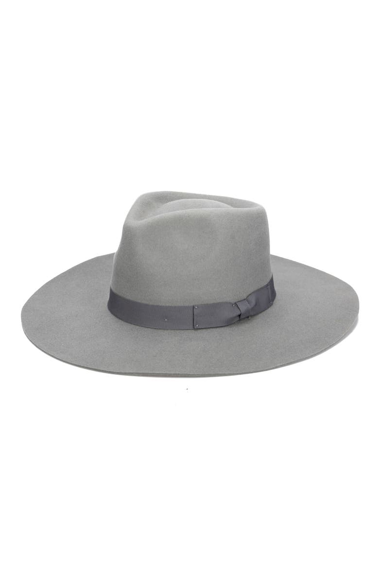 Julian Felted Wool Fedora, Main, color, GREY