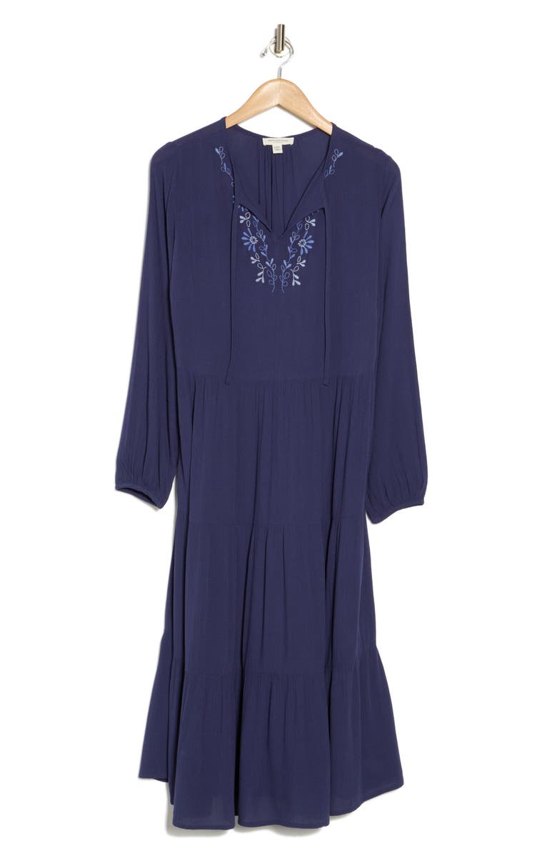 beachlunchlounge Damara Long Sleeve Midi Dress, Alternate, color,