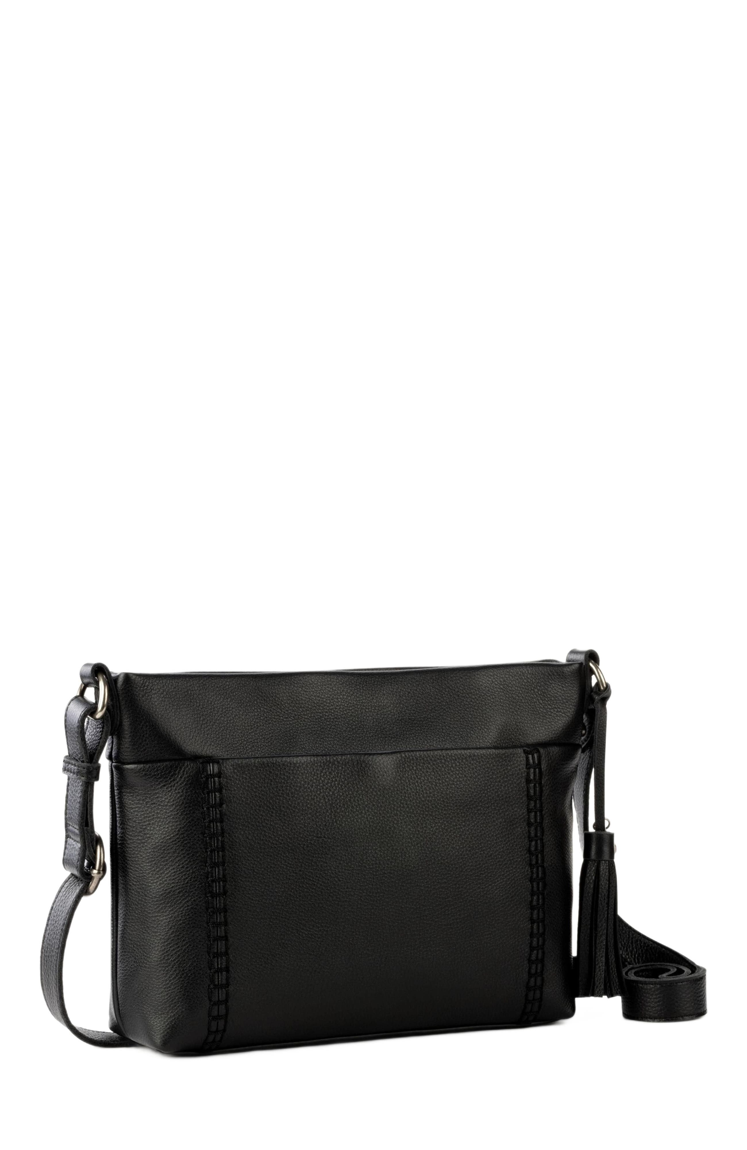 The Sak Melrose Crossbody Leather Bag, Alternate, color, Black