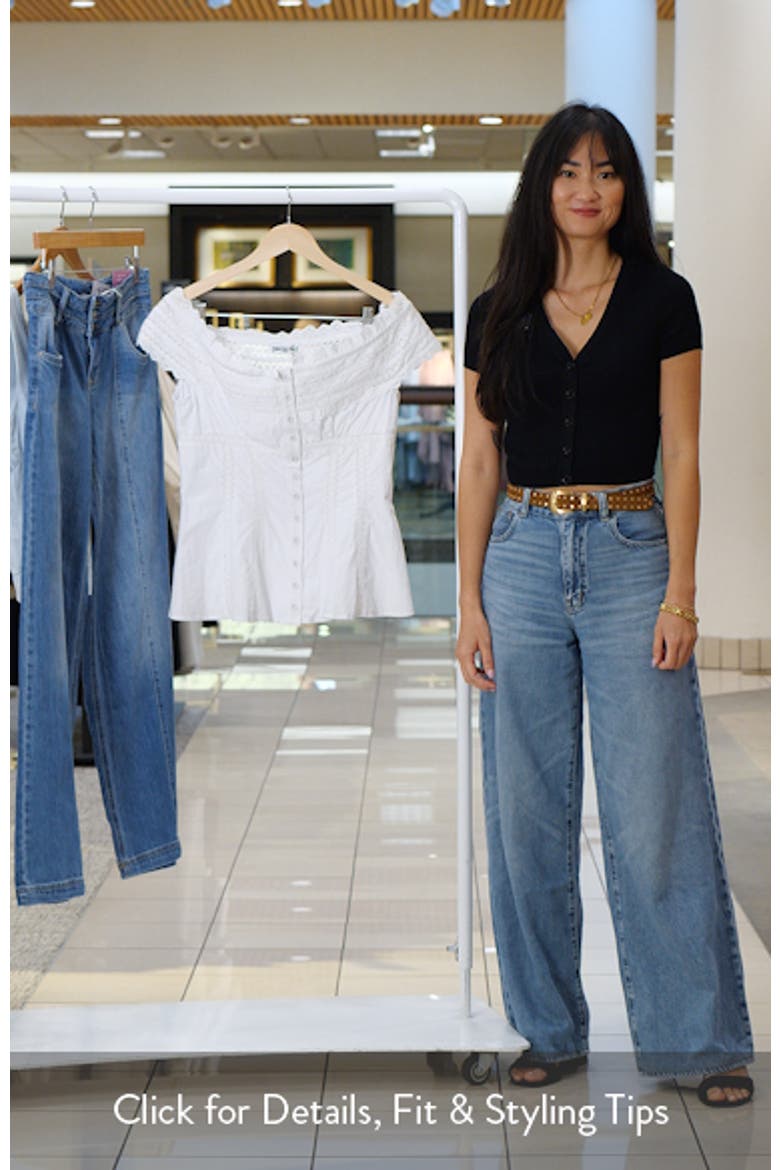 Stately Lace Trim Off the Shoulder Top video