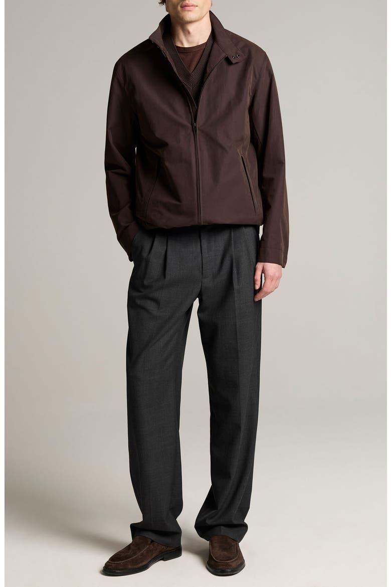 Band Collar Windbreaker, Alternate, color, ARABICA