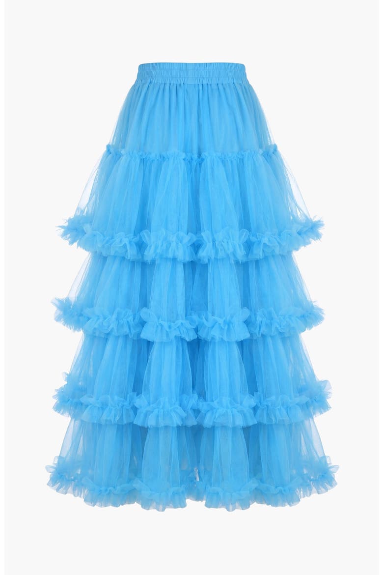 Tulle Maxi Skirt, Main, color, Light Blue