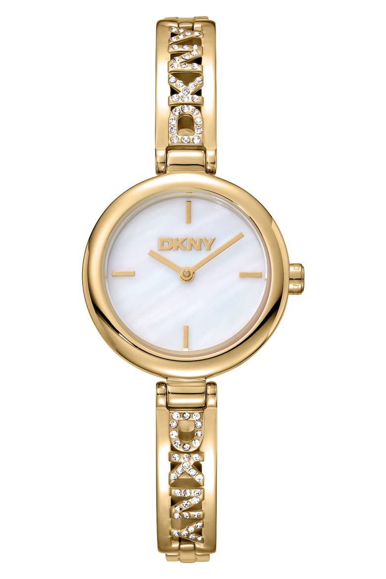 L 115-2 Bracelet Watch, Main, color, WHITE/ GOLD