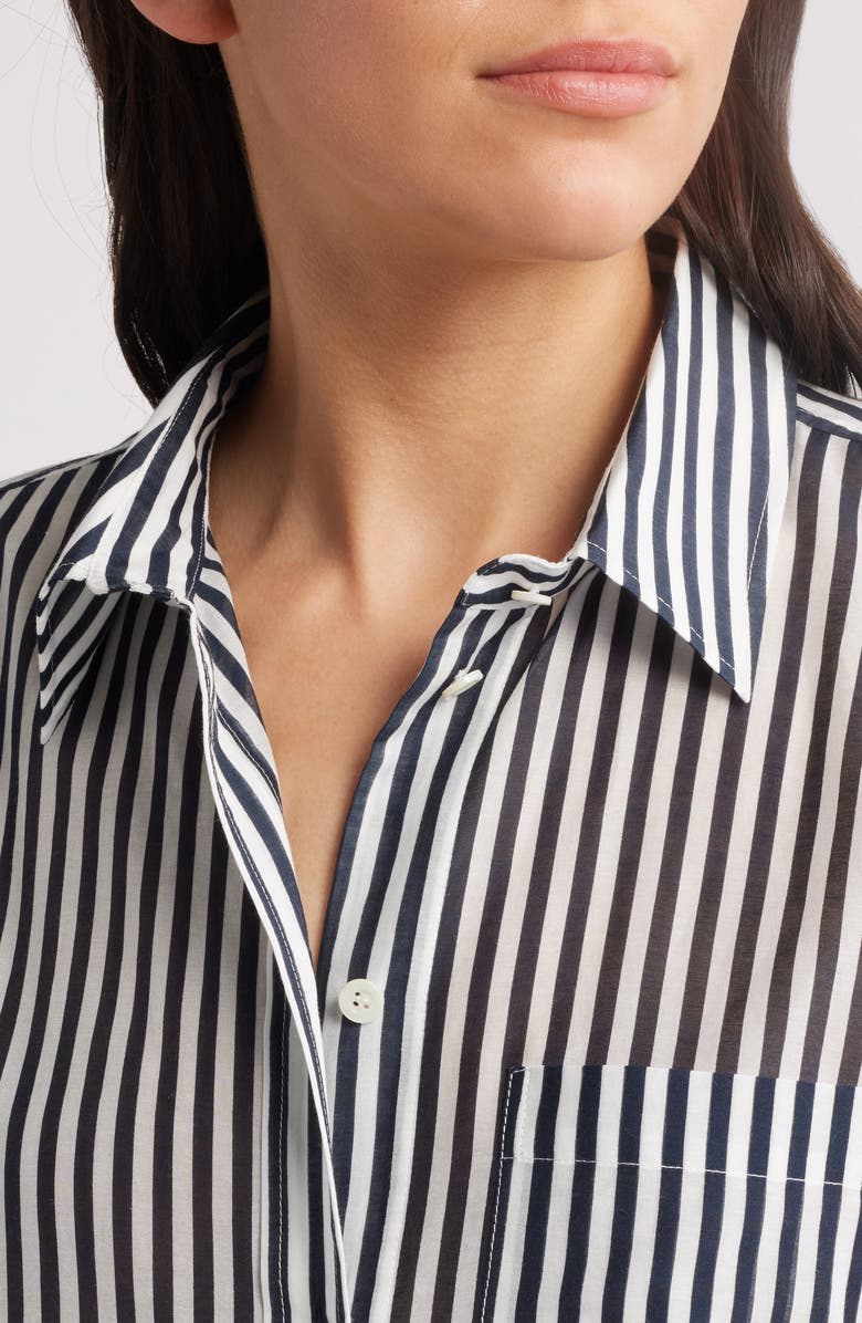FRAME Stripe Oversize Cotton Button-Up Shirt, Alternate, color,