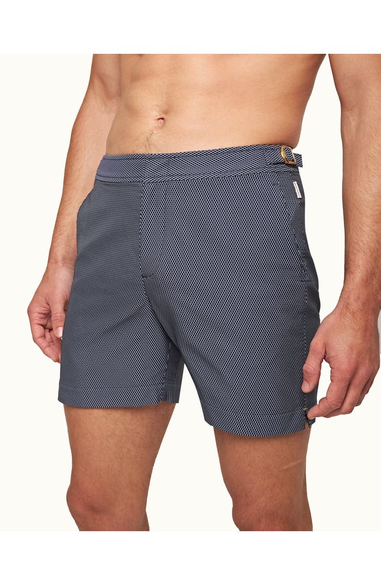Orlebar Brown Bulldog X Smarter Classic Swim Shorts, Alternate, color, Honeycomb