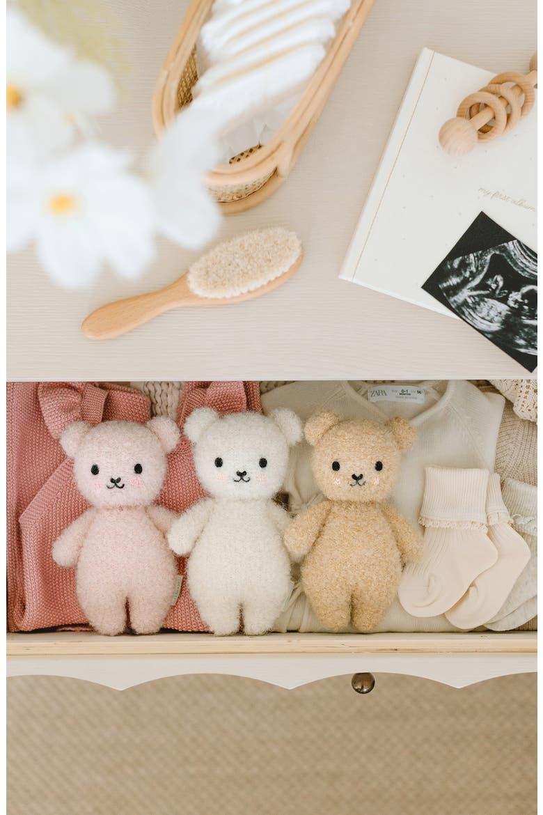 Bouclé Bear Stuffed Animal, Alternate, color, IVORY