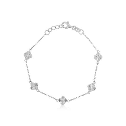 Mini Fluted Clover Bracelet