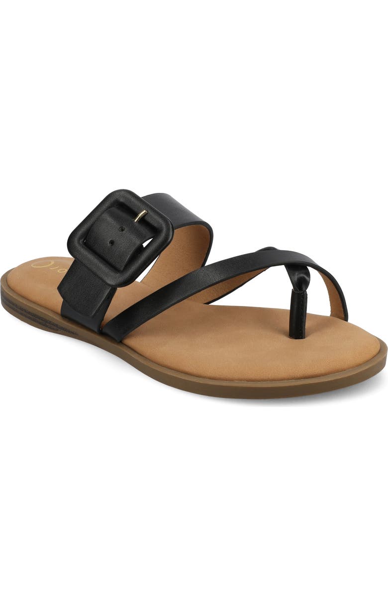 Journee Collection Layra Sandal, Main, color, Black Layra