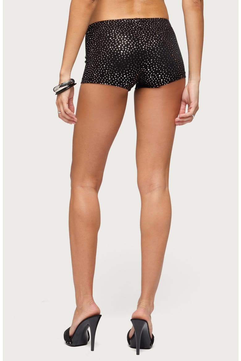 Reece Studded Micro Shorts, Alternate, color, BLACK