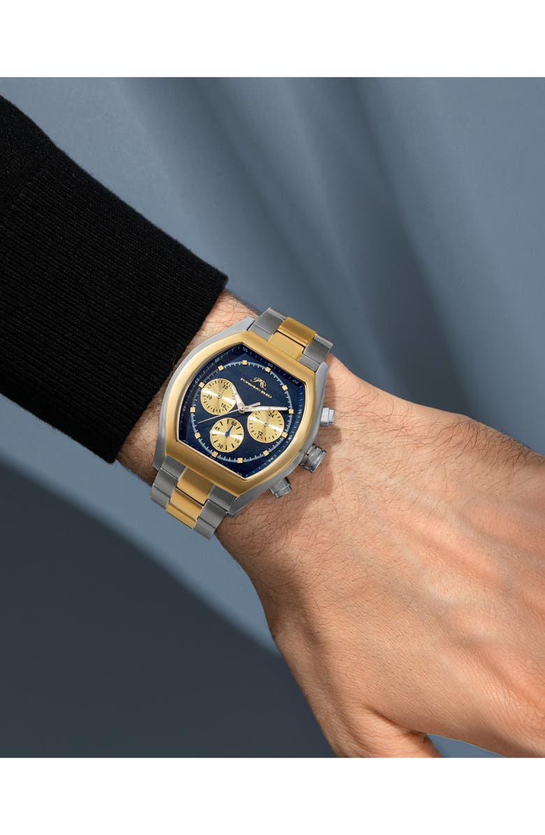 PORSAMO BLEU Roman Chronograph Two-Tone Bracelet Watch, 42mm, Alternate, color, 