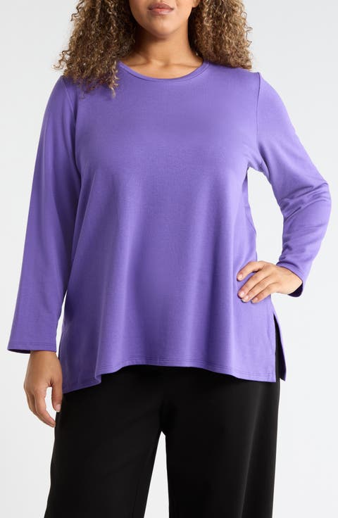 Crewneck Terry Tunic Top