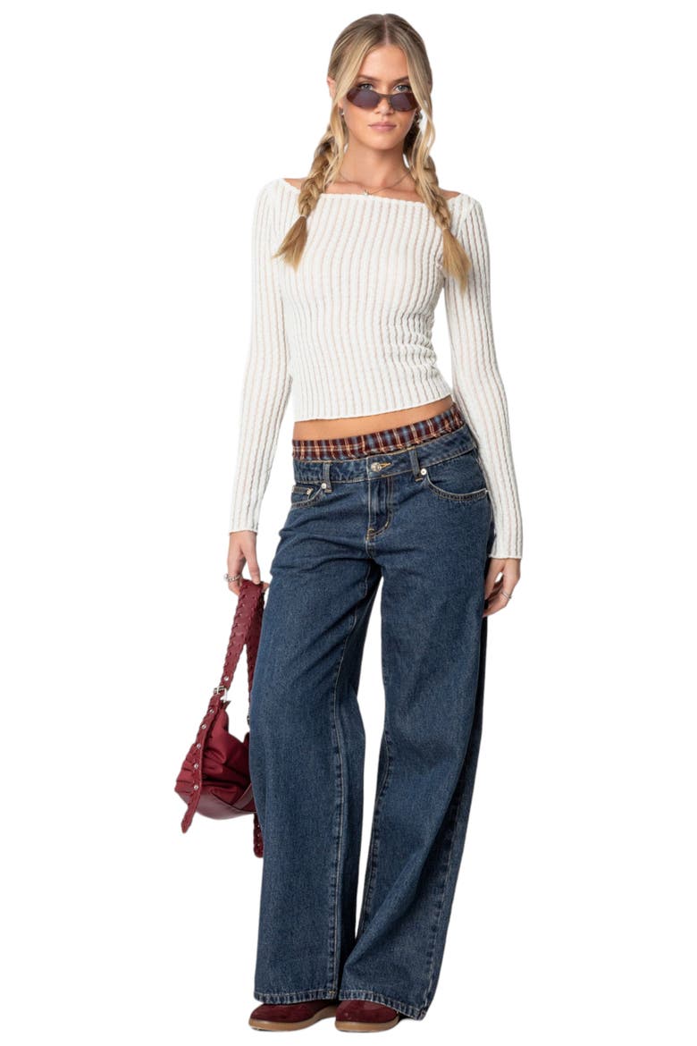 Texture Crop Top, Alternate, color, WHITE