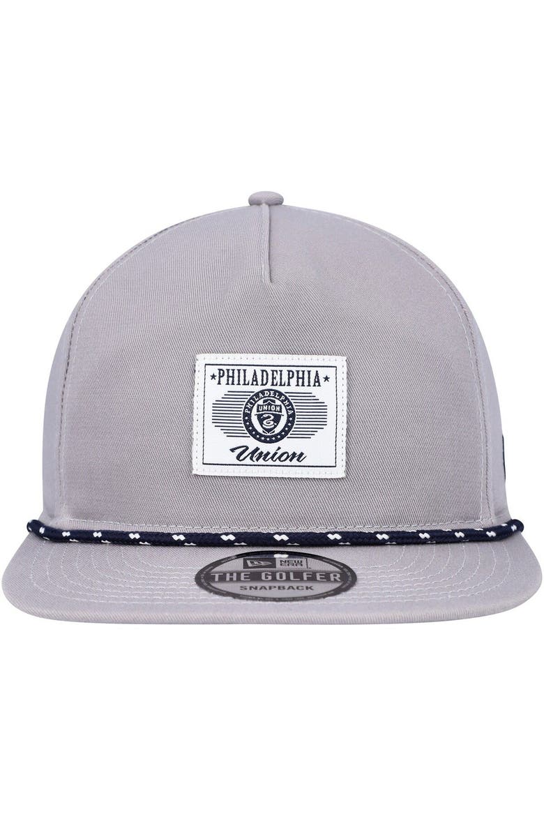 Men's New Era Gray Philadelphia Union Patch Golfer Adjustable Hat, Alternate, color, Gray