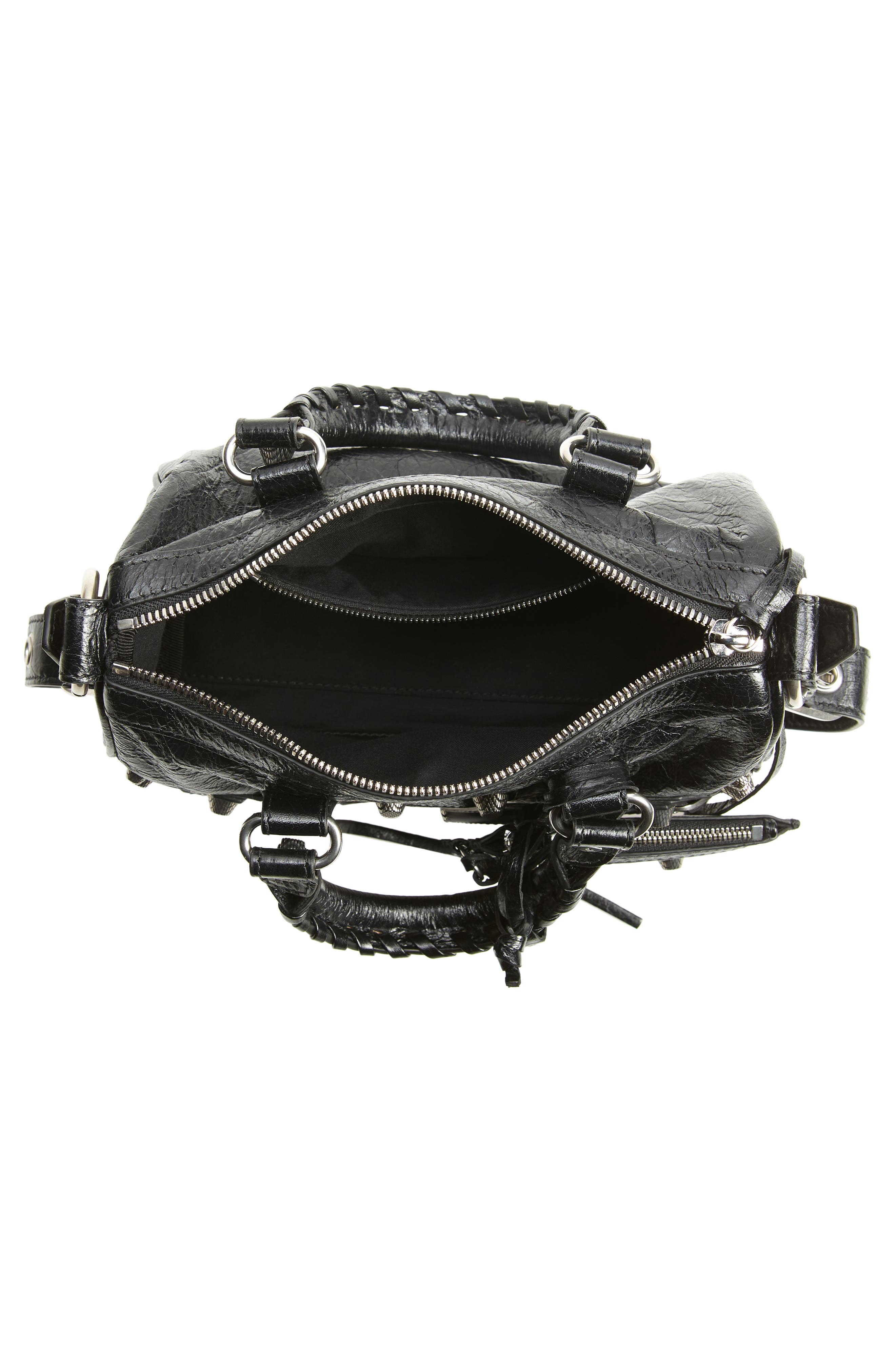 Balenciaga Mini Le Cagole Leather Shoulder Bag, Alternate, color, 