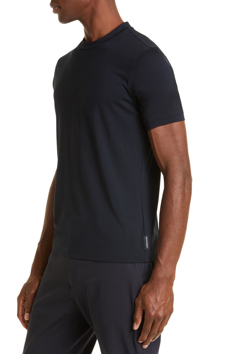 Men's Navy Stretch Viscose T-Shirt, Alternate, color, NAVY