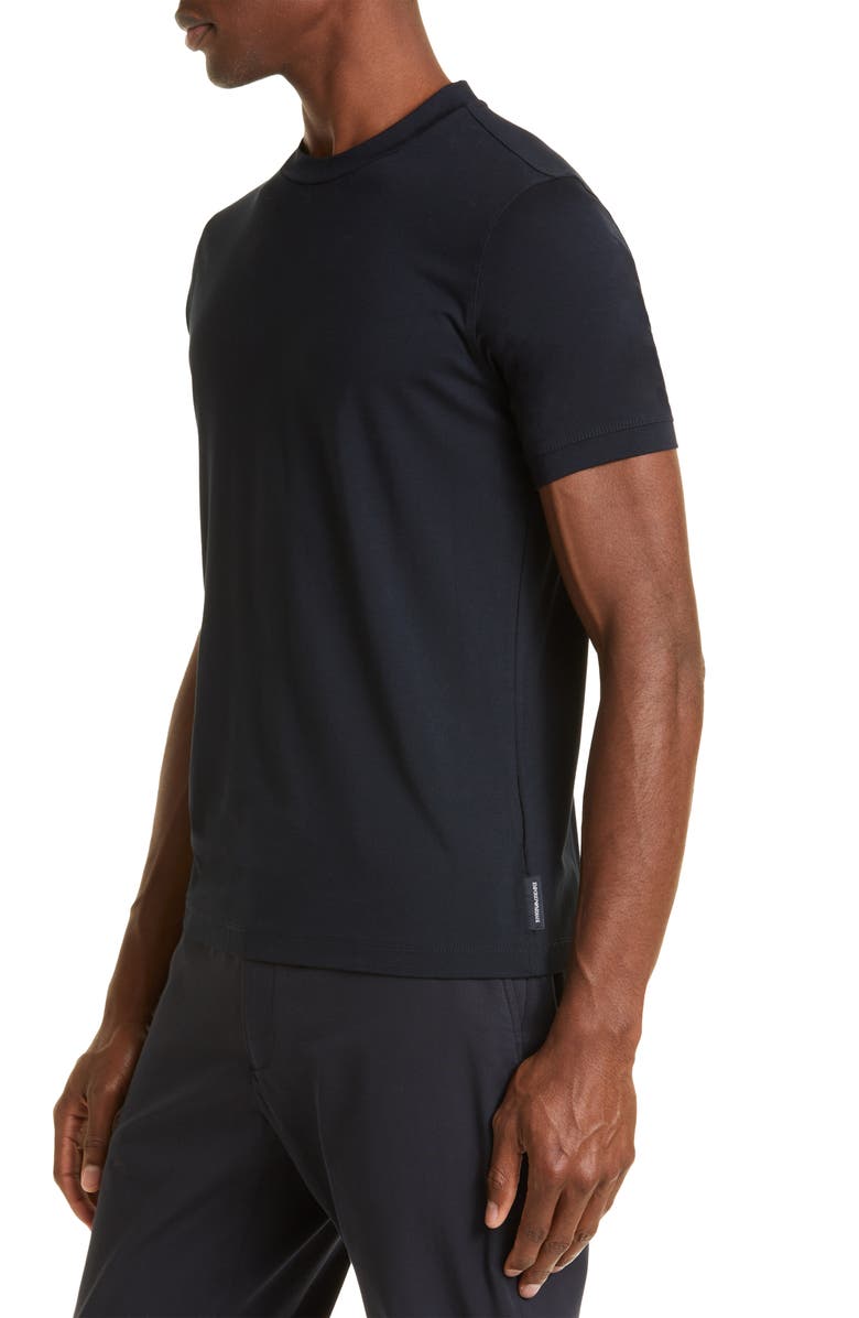 Emporio Armani Men's Navy Stretch Viscose T-Shirt, Alternate, color,