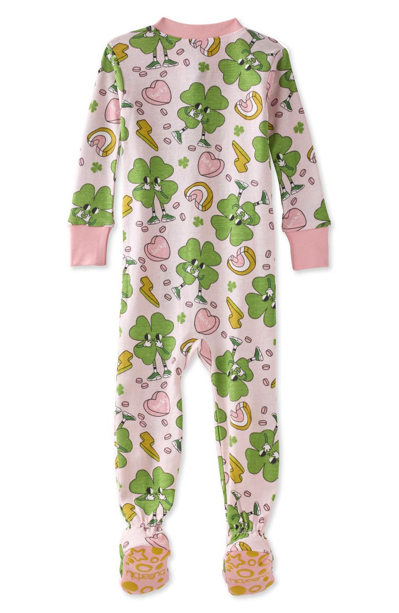 BUTTERBLU Cruz One-Piece Fitted Organic Cotton Footie Pajamas, Alternate, color,