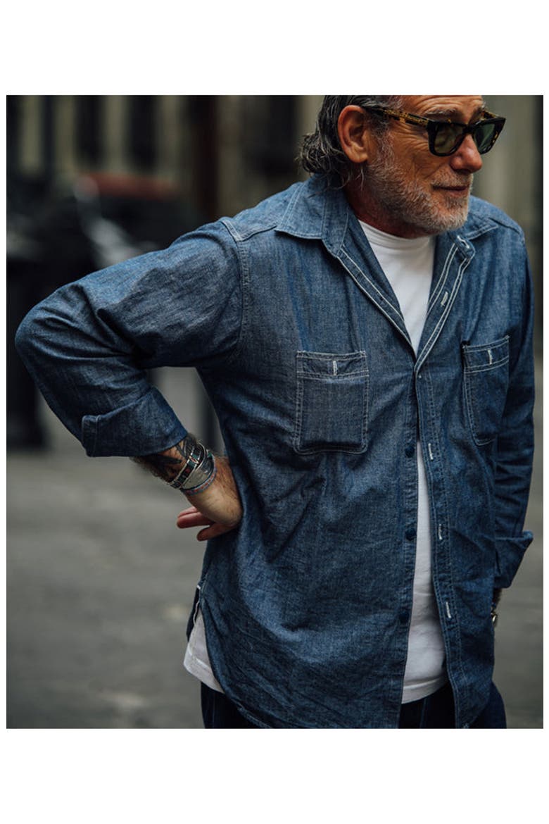 Otero Chambray Shirt, Alternate, color, BLUE