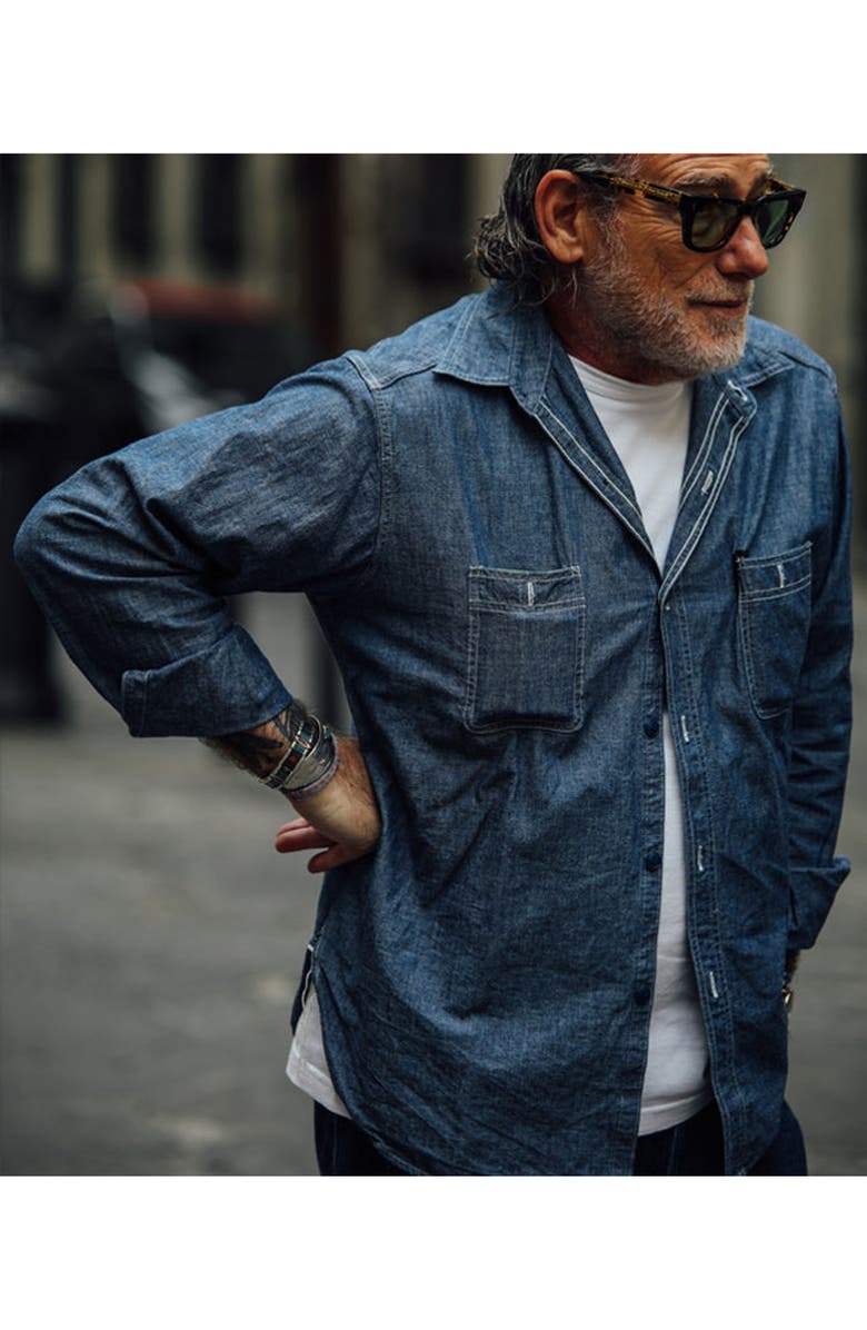 Fortela Otero Chambray Shirt, Alternate, color, Blue