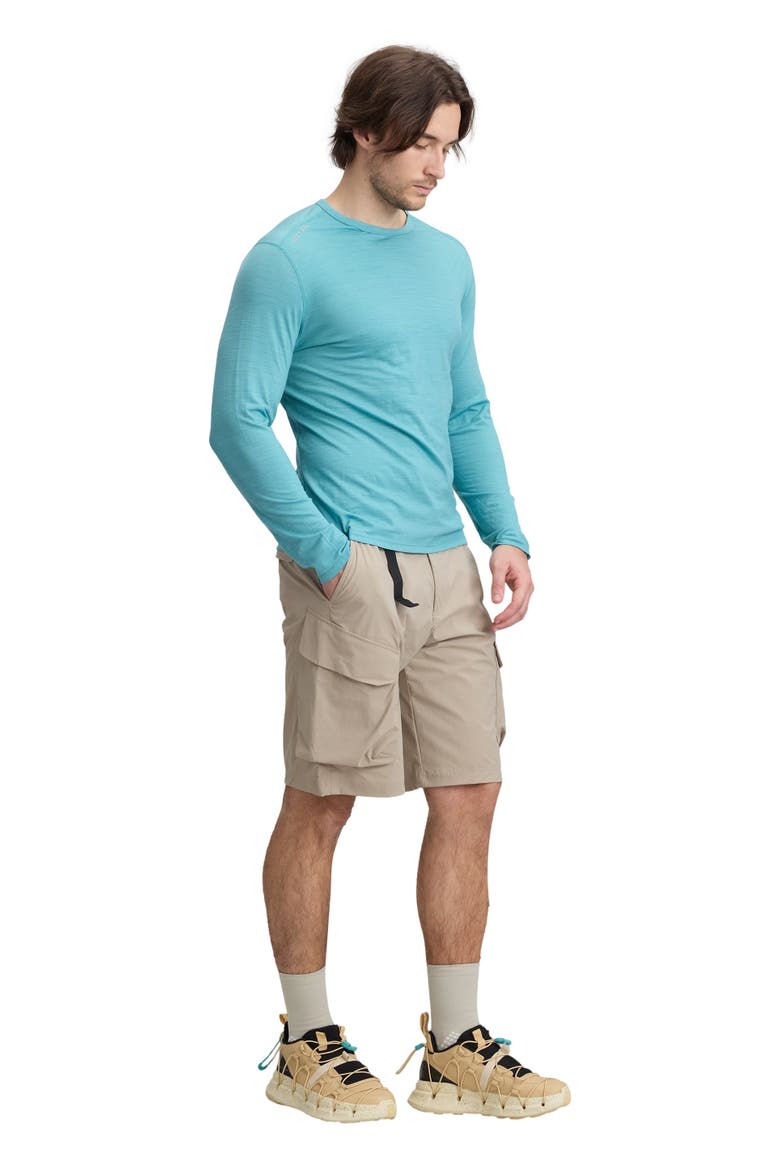 Men's 100% Merino Classic L/S Crew, Alternate, color, Dusty Turqoise
