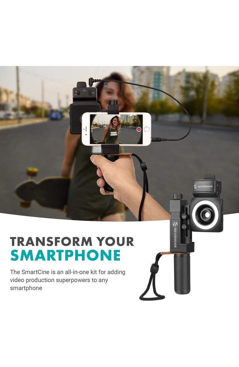 MOVO SmartCine W2 - Wireless Smartphone Video Kit for iPhone/Android, Alternate, color, Black