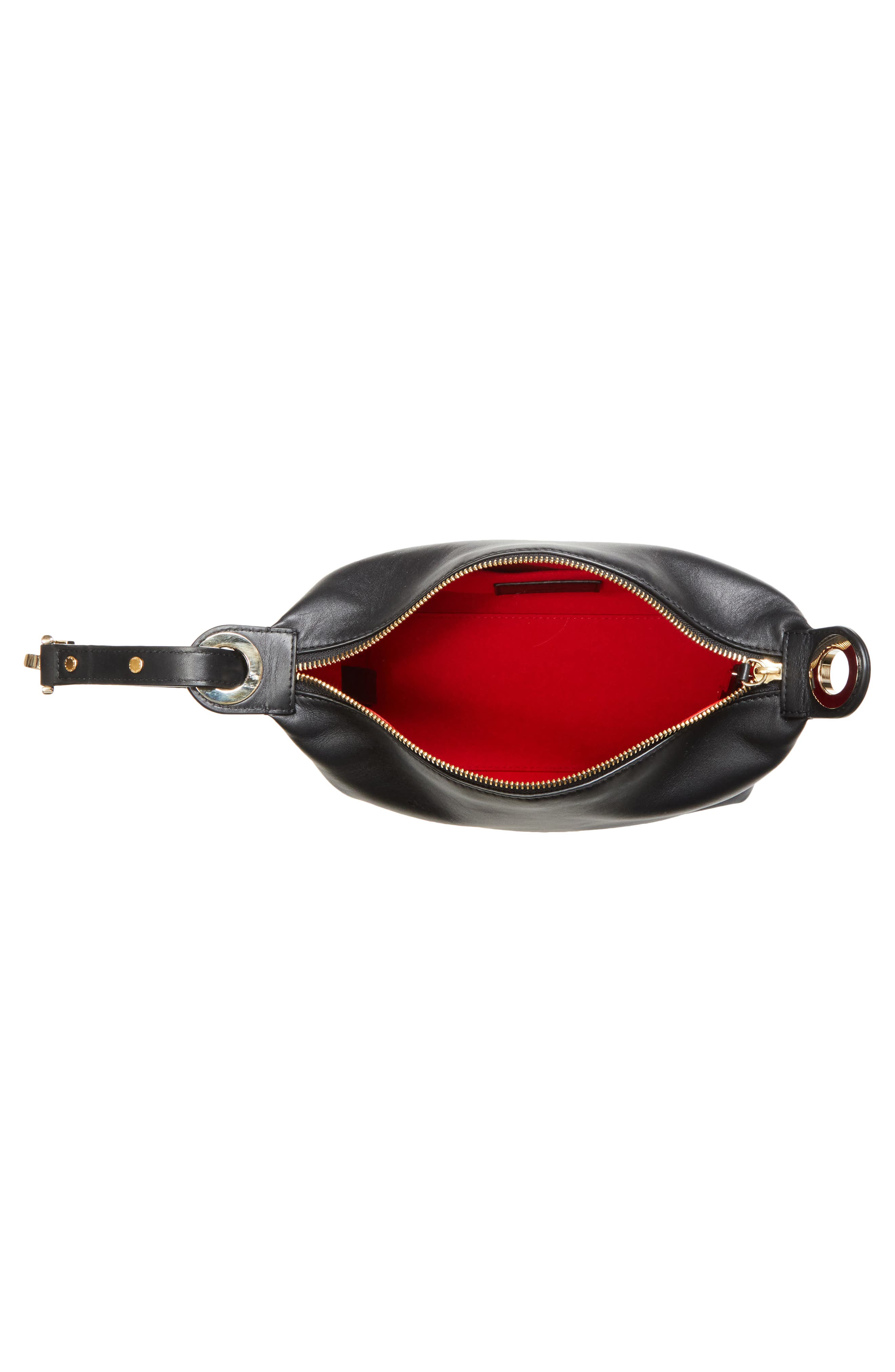 Flo Leather Pouch, Alternate, color, BK01 BLACK