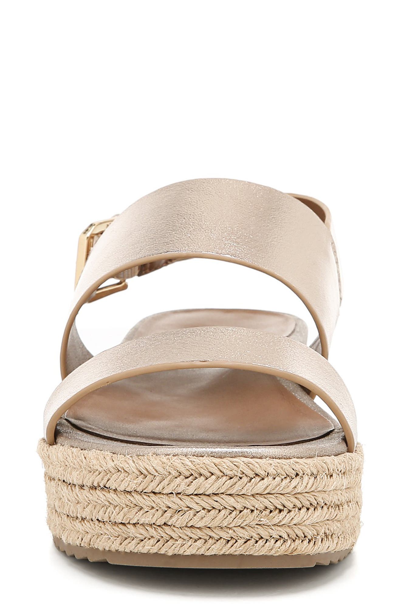 Jaycie Platform Sandal, Alternate, color, LIGHT BRONZE LEATHER