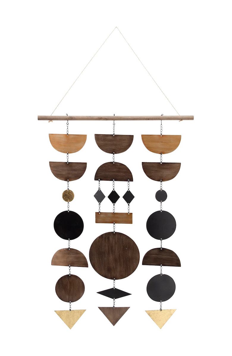 SAGEBROOK HOME Metal 34" Wall Asstd Shapes Deco - Black, Alternate, color, 