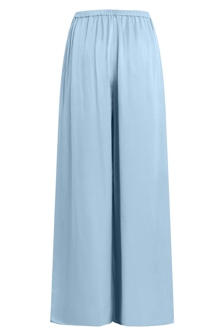 The Everything Satin Wide Leg Pants, Alternate, color, SEA BLUE