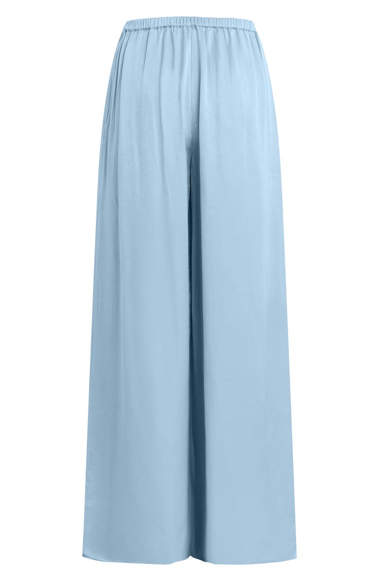 Favorite Daughter The Everything Satin Wide Leg Pants, Alternate, color, Sea Blue