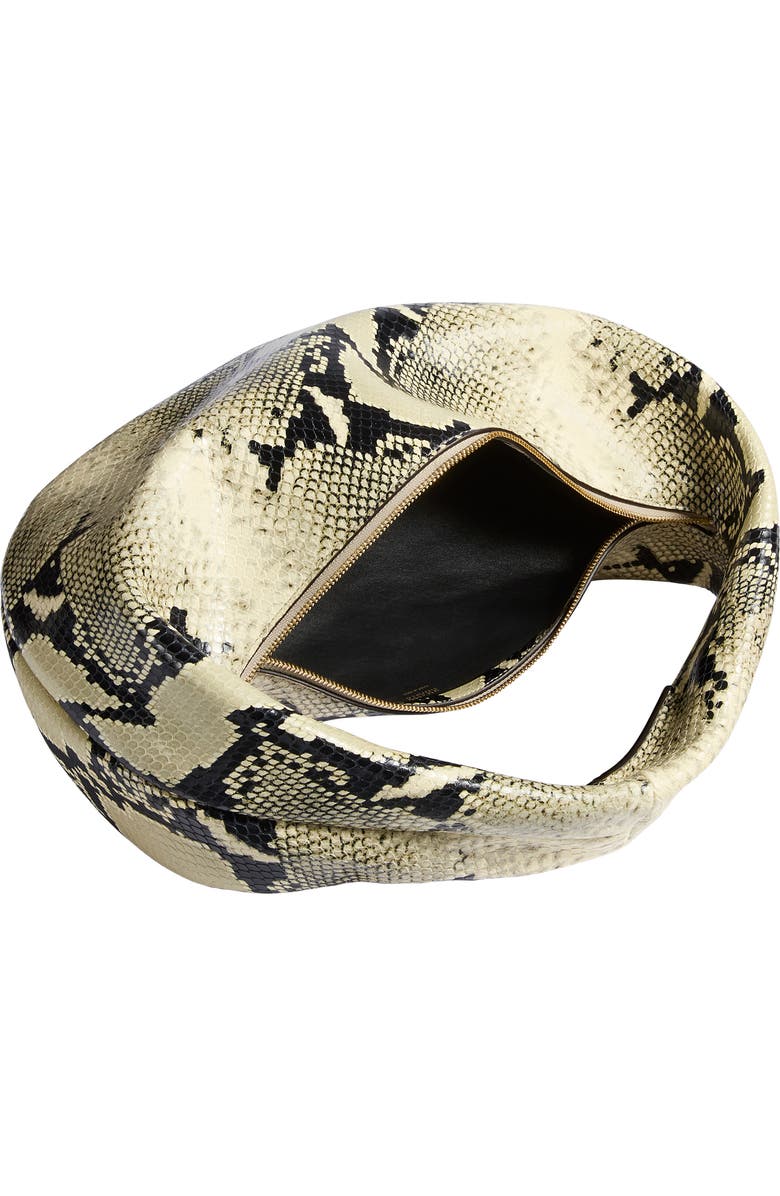 Khaite Medium Olivia Snakeskin Embossed Leather Hobo Bag, Alternate, color, Natural 121