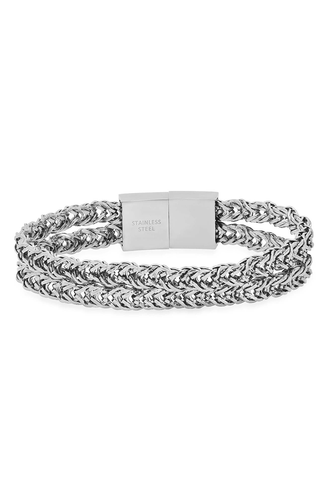 Men's Double Row Wheat Chain Bracelet
