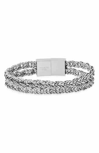 Men's Double Row Wheat Chain Bracelet