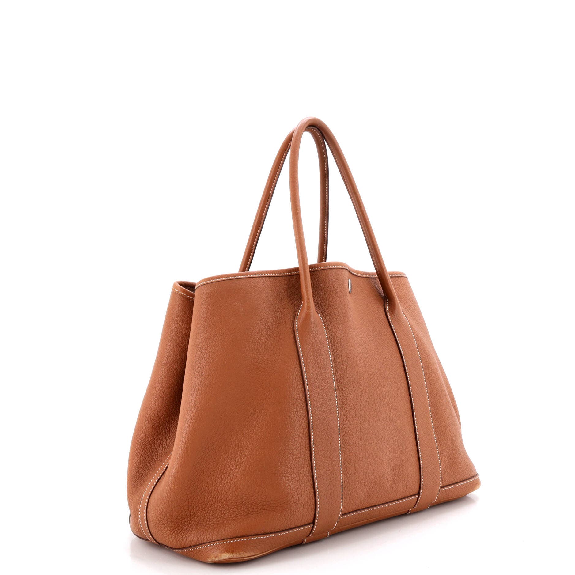 Pre-Owned Hermes Garden Party Tote Leather 36, Alternate, color, Gold