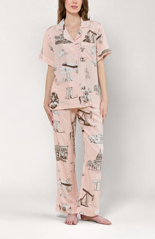 Katie Kime Texas Toile Pants Set In Pink
