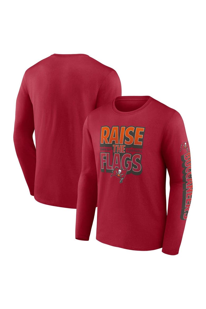 Men's Fanatics Branded Red Tampa Bay Buccaneers Hometown Collection Sweep Long Sleeve T-Shirt, Main, color, Red