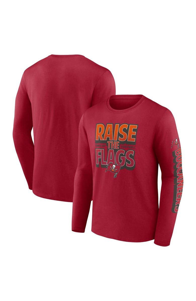 FANATICS Men's Fanatics Branded Red Tampa Bay Buccaneers Hometown Collection Sweep Long Sleeve T-Shirt, Main, color, Red