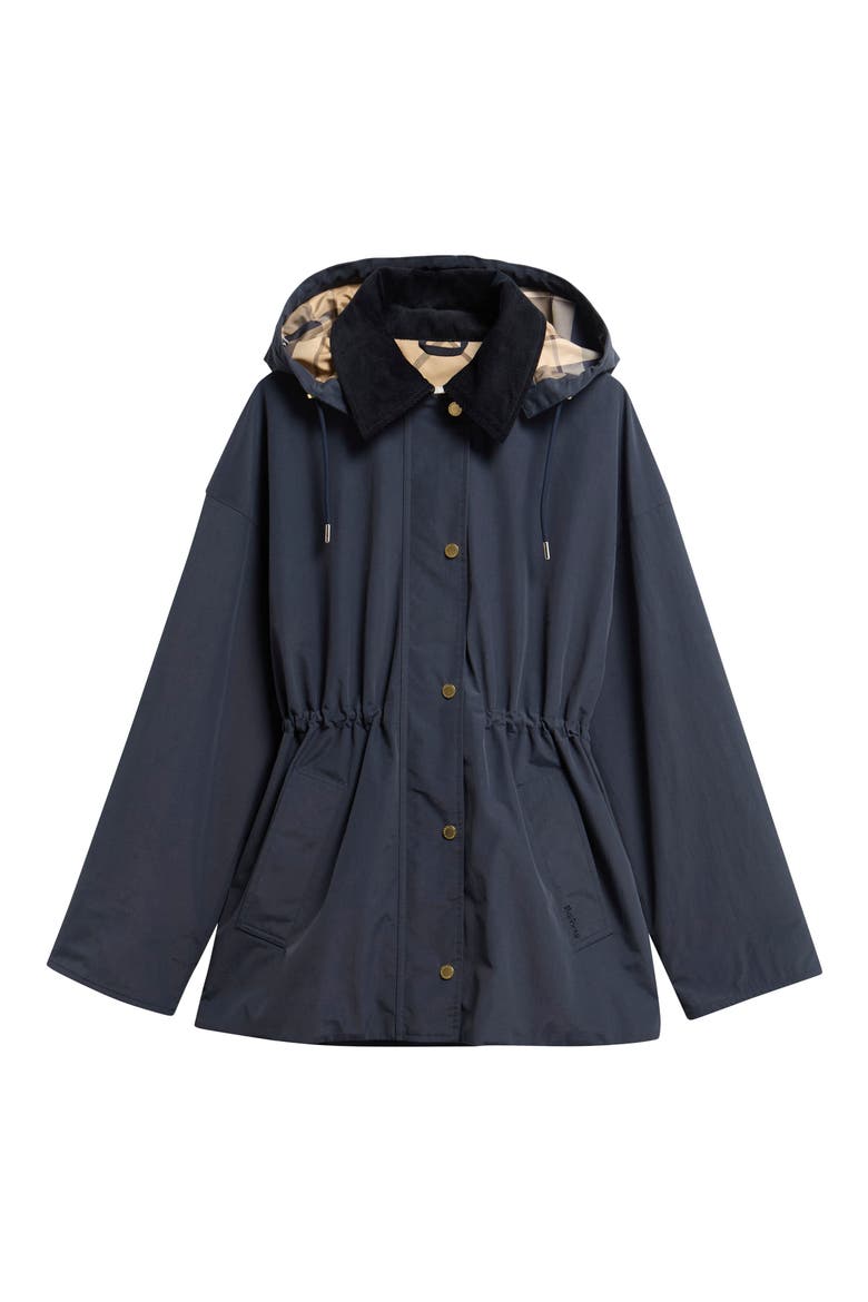 Evelyn Showerproof Jacket, Alternate, color, DK NAVY/ BIRCHWOOD DRESS