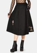 Disturbia Faela Fairy Embroidered Midi Skirt
